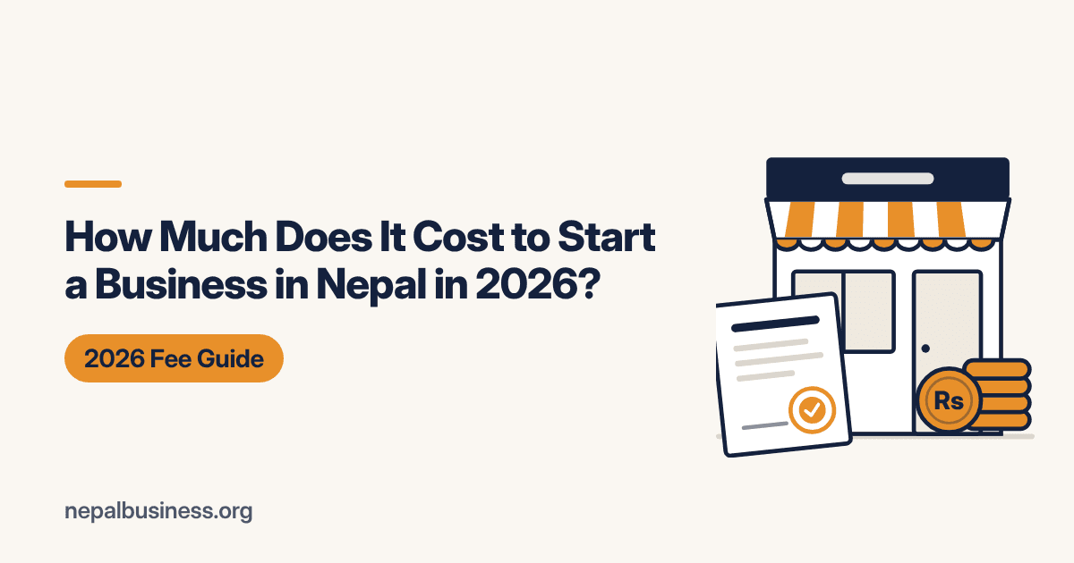 Cost to start a business in Nepal 2026 guide header.